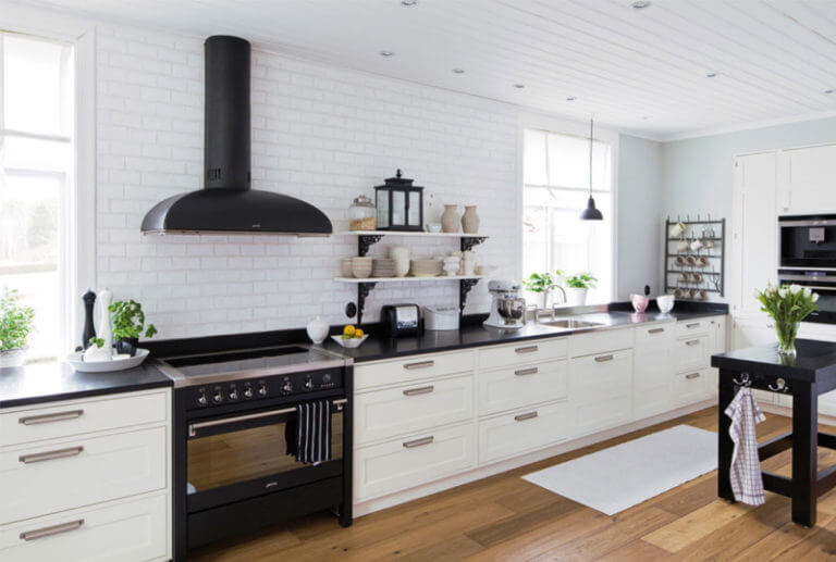 How to make a black and white kitchen decor (1)