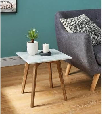 Scandinavian marble sofa end table (1)