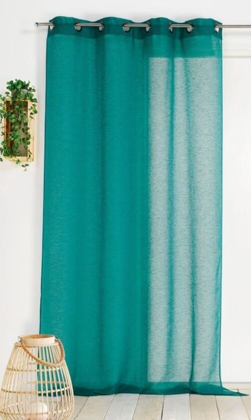 Sheer duck blue curtain (1)