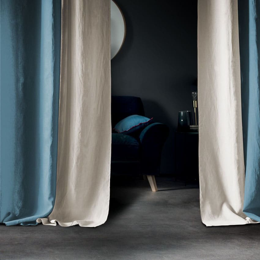 teal blue and white washed linen curtains (1)