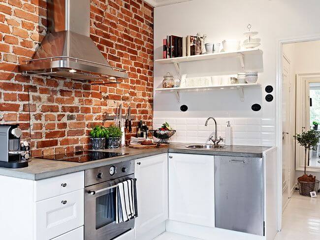15 Ideas Of Brick Backsplashes To Renovate Your Kitchen Flawssy - Brick Wall Kitchen Ideas