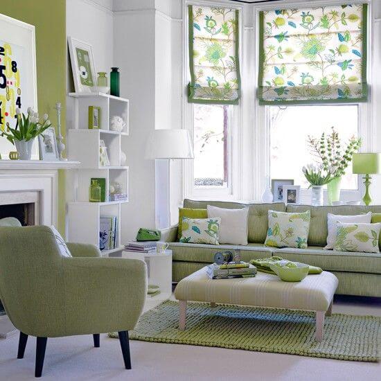 20 Decorative Ideas For A Refreshing, Lime Green And Brown Living Room Ideas