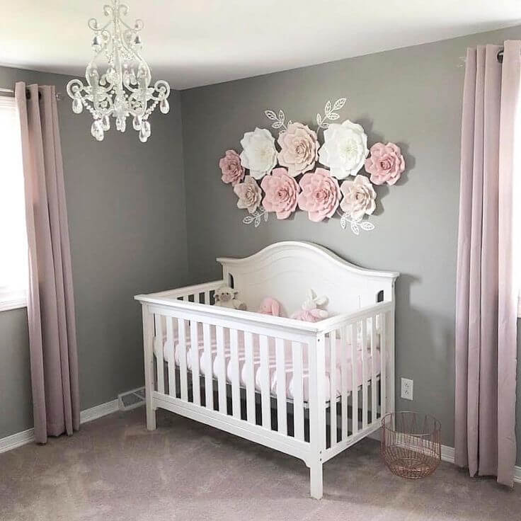 20 Ideas of Baby Rooms Decorated in Gray and Pink (1)