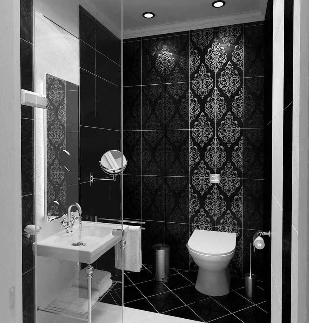 A bathroom in black, less common than white, but also sumptuous (1)