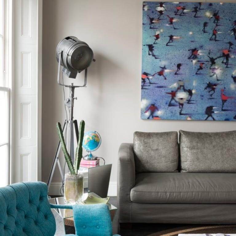 A decoration in gray and turquoise (1)