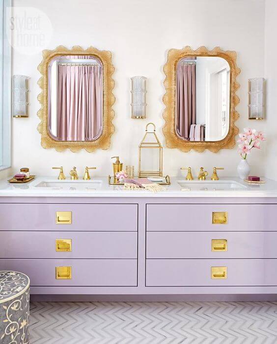 Ideal sink cabinet ideas for a feminine bathroom (1)