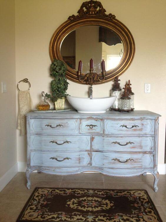 Shabby chic style sink cabinet ideas (1)