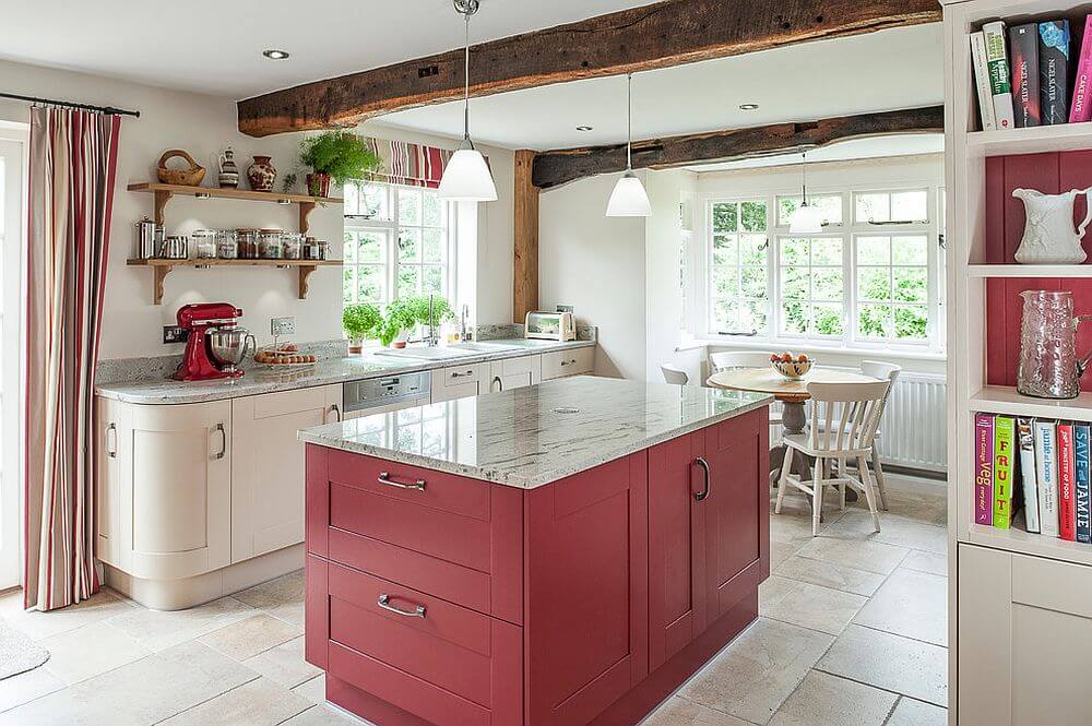 Sublime red kitchen islands (1)