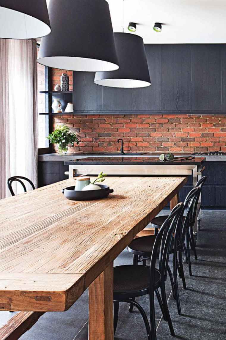 Wood rhymes with stone surfaces and with men's kitchen decor (1)
