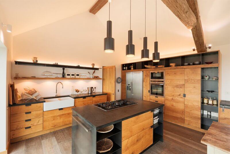 modern, rustic and neat kitchen (1)