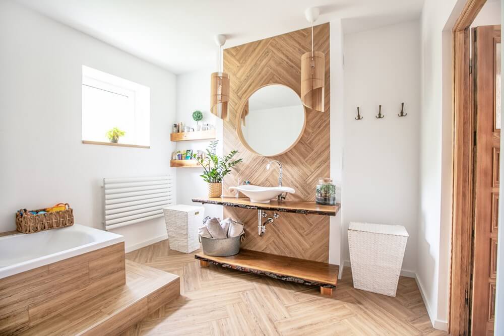 opt for wood to enhance the basin (1)