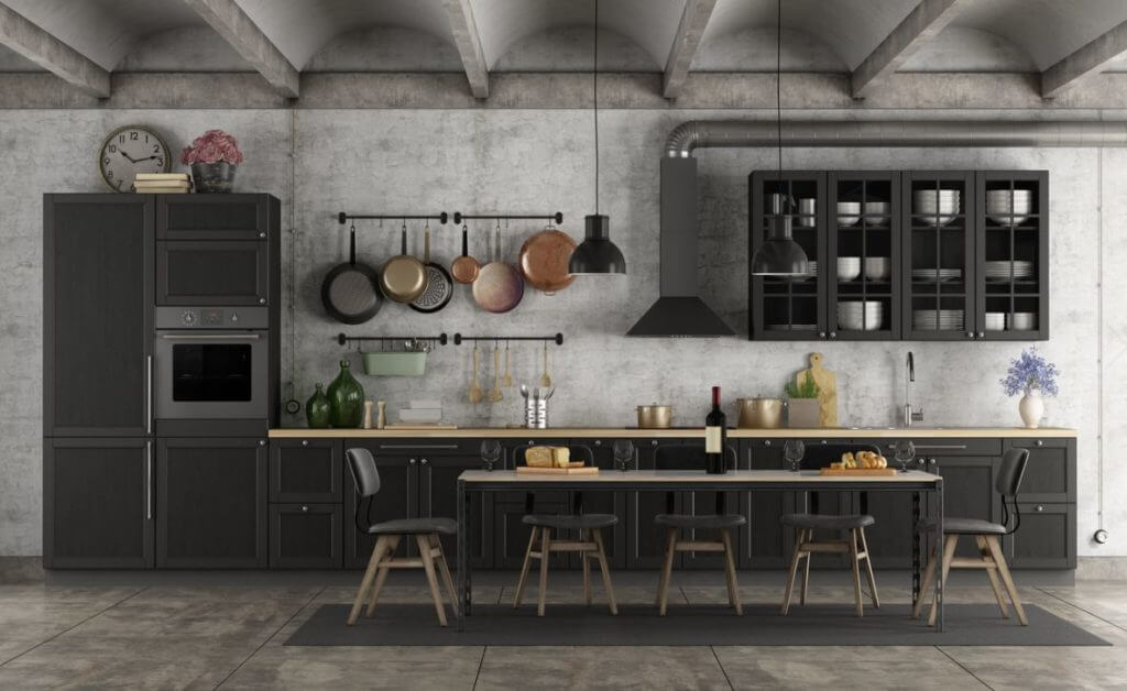 raw and dark sides fit perfectly into the codes of kitchens (1)