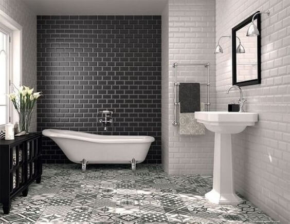 retro black and white bathroom (1)