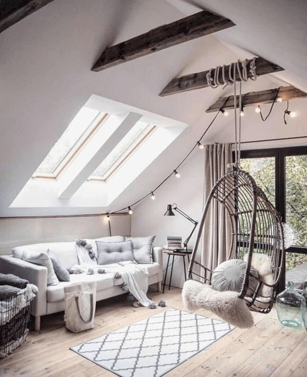 25 Ideas to Decorate An Attic Living Room (1)