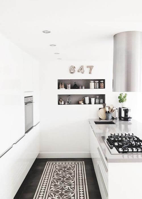 A cement tile kitchen rug for a trendy touch1 (1)