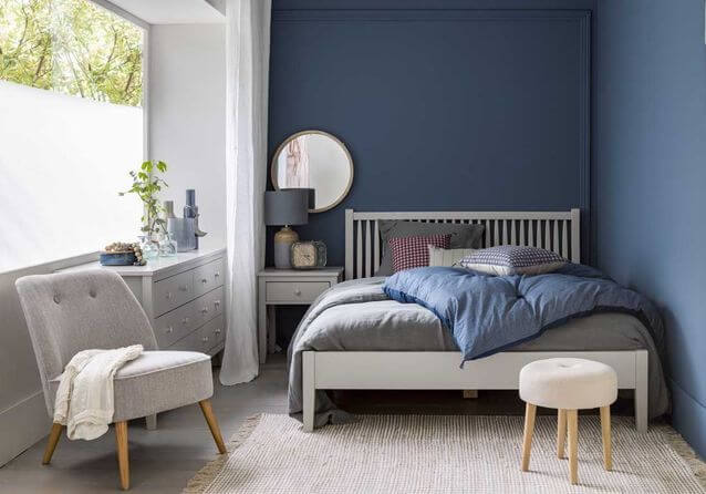 Blue for a small zen bedroom (1)