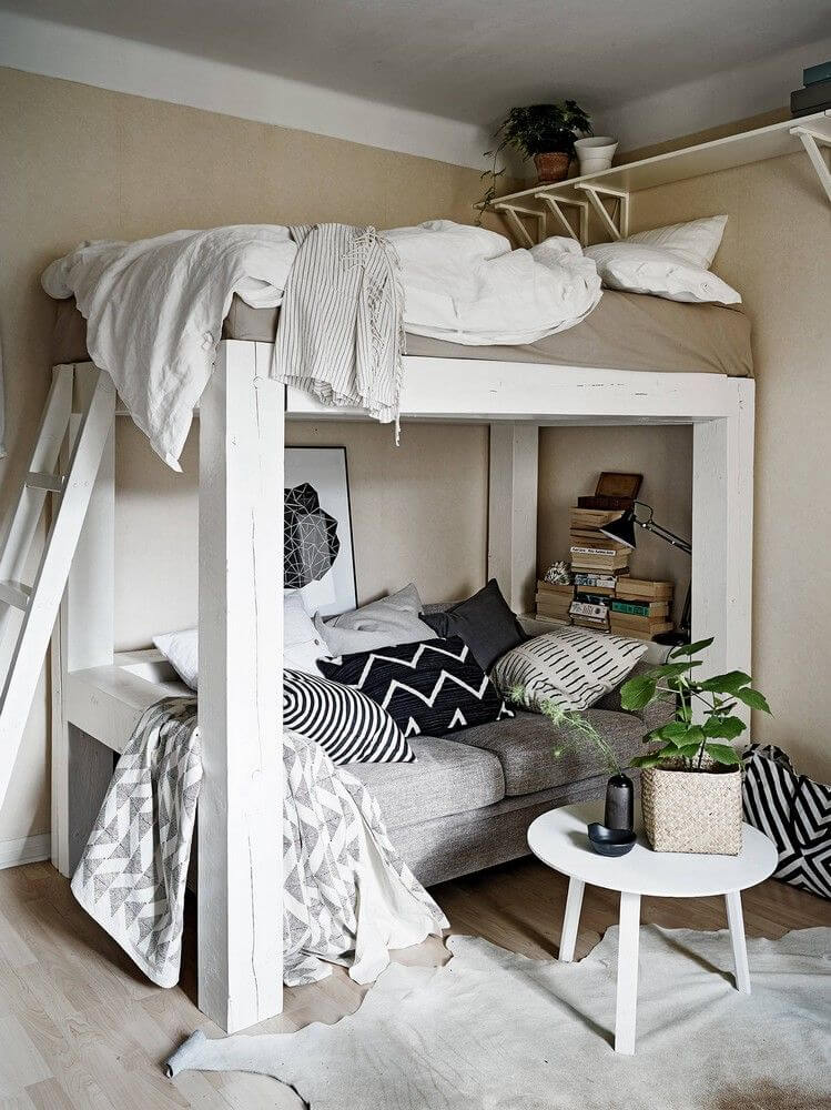 Opt for a mezzanine in your small bedroom (1)