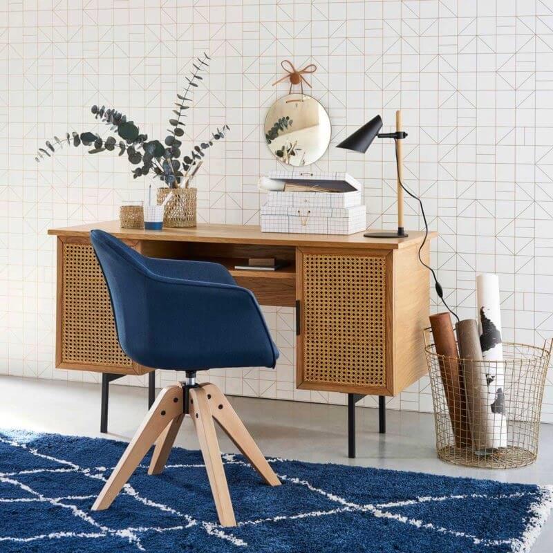 Rattan office desk if you decorated your bedroom in that way (1)