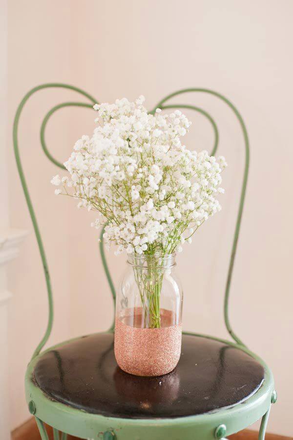  DIY Glitter Vase