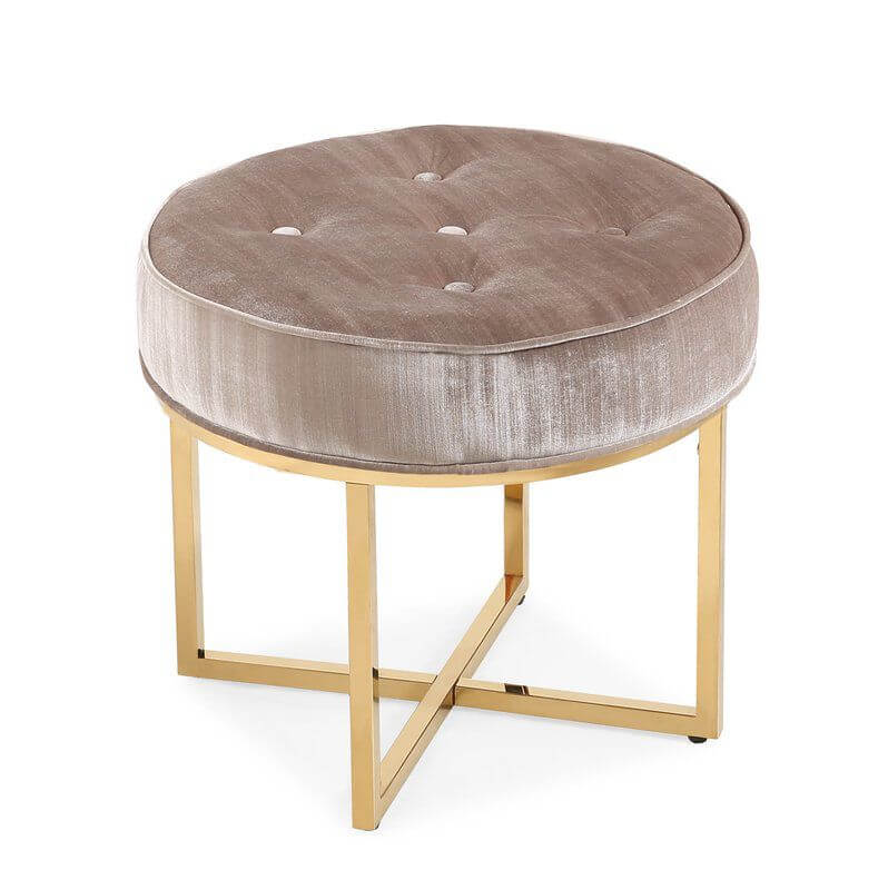 10- Velvet ottoman