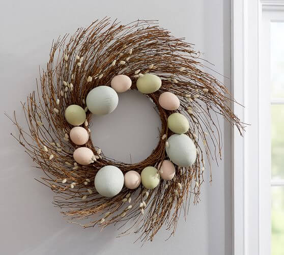 Pussy Willow + Egg Wreath