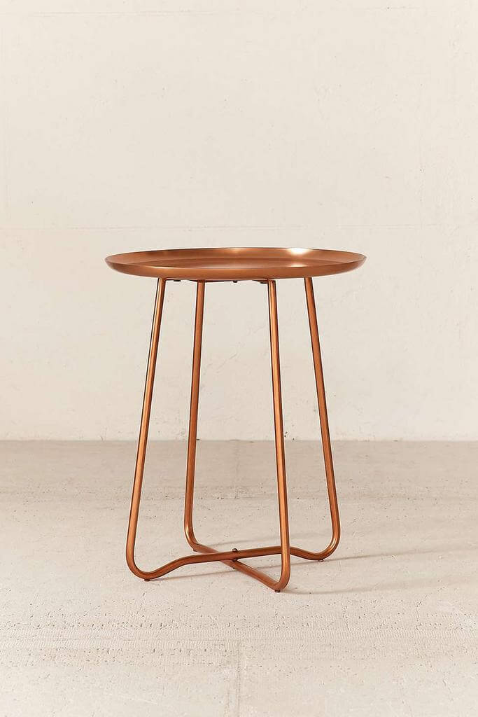 14- A practical copper side table