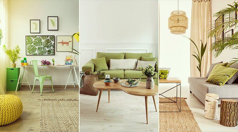 2- Shades of green in the decor!