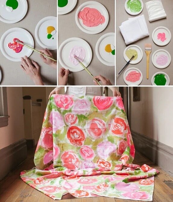 20- Painted tablecloth 1