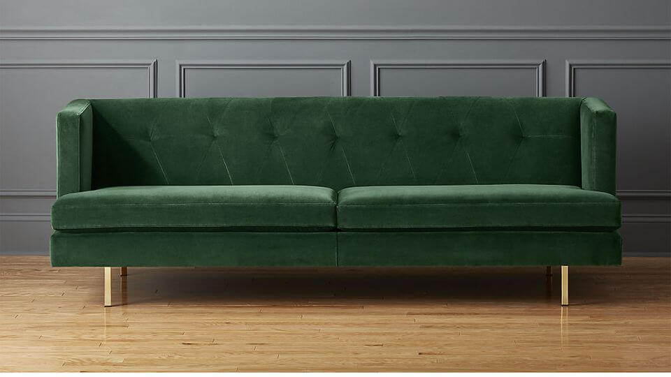 5- 50's inspired velvet sofa