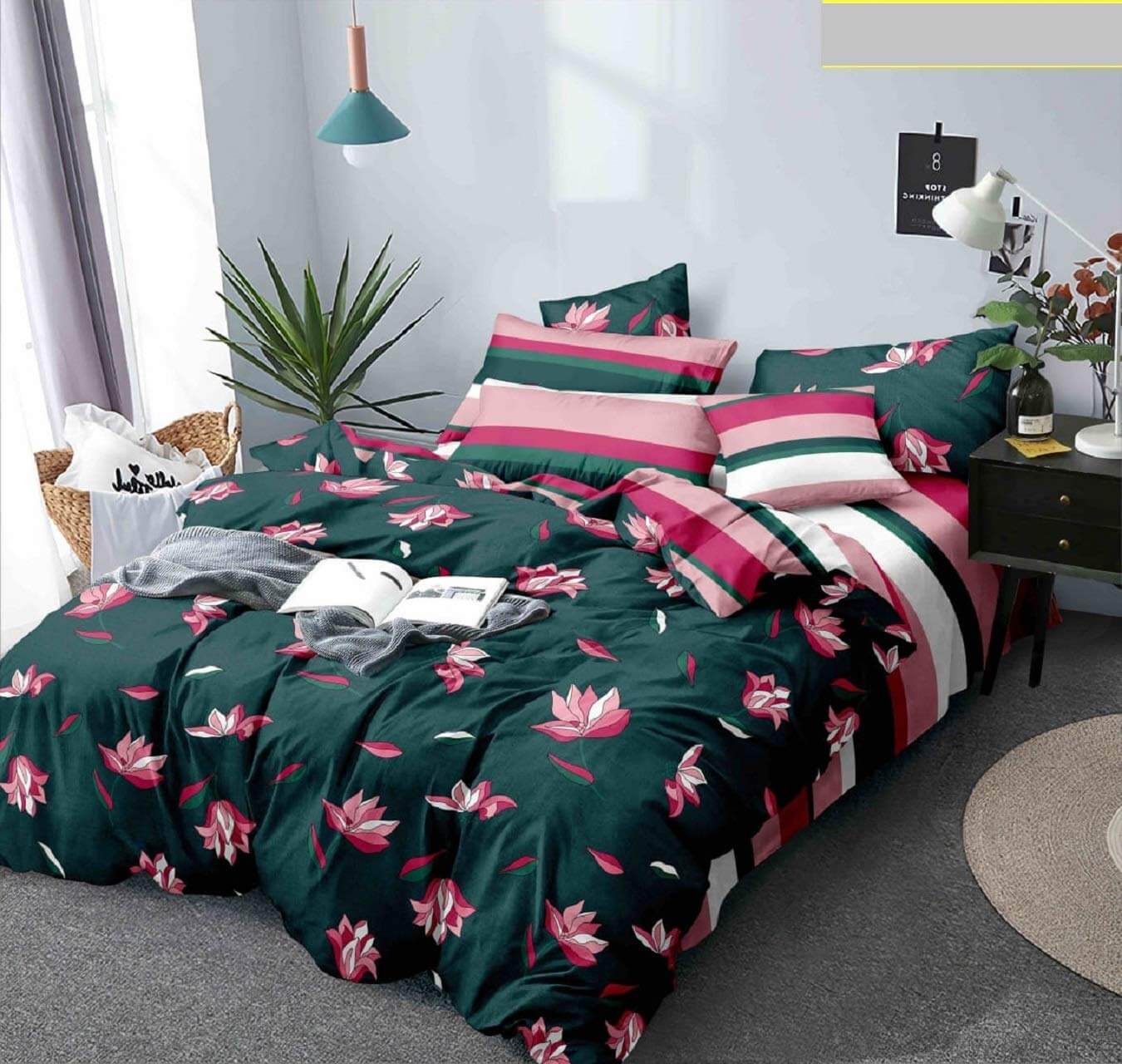 5- Choose a flowery and colorful bedding