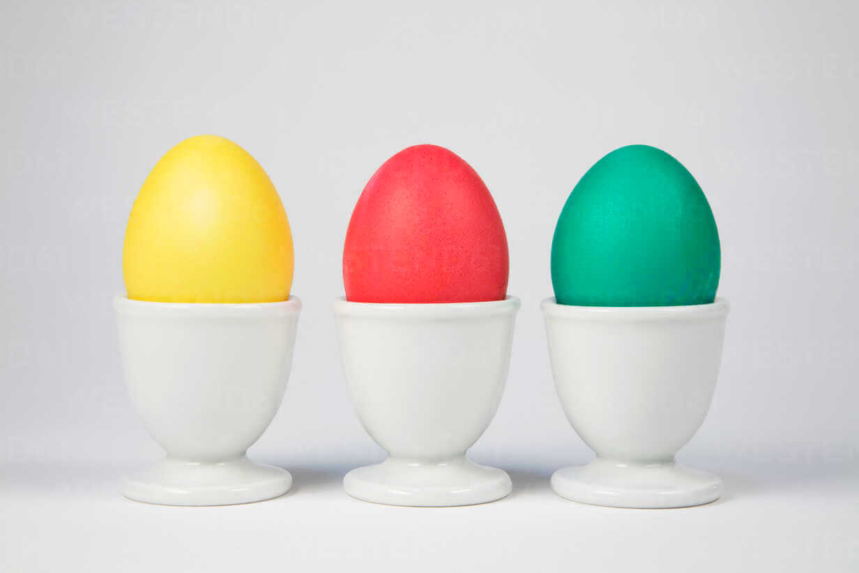 6. Colored egg cups