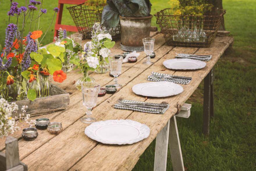 7. Rustic table