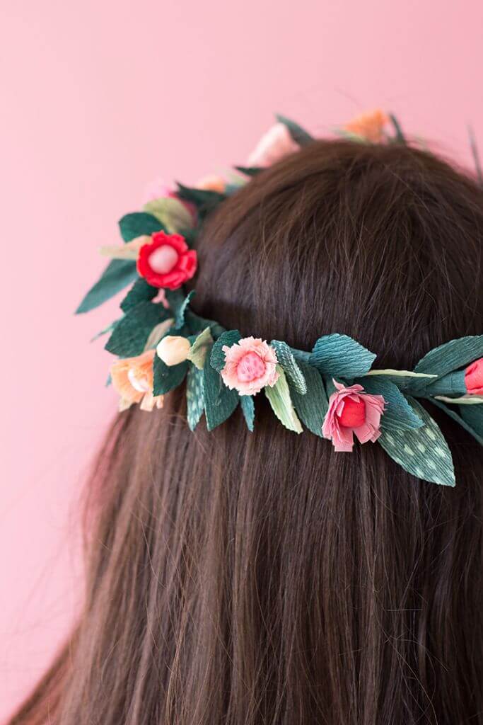 9- DIY Paper Spring Floral Crown