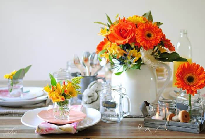 9- Flowers and colors for table decoration 1