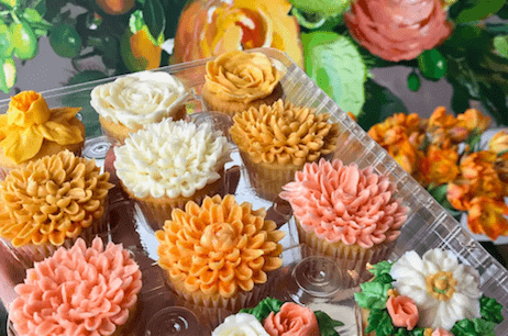 9 – Flower cupcakes