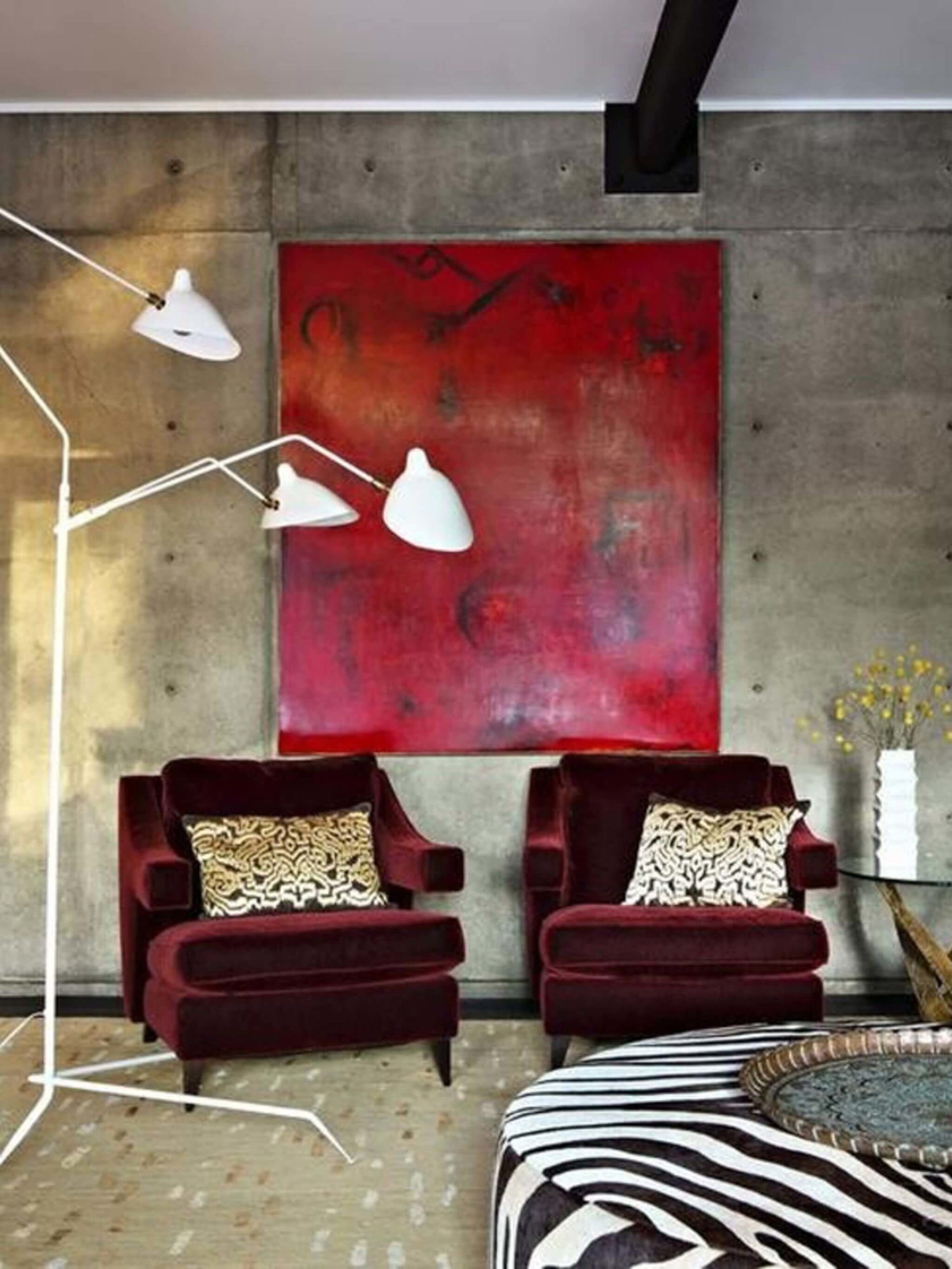 13. Red and wine on concrete