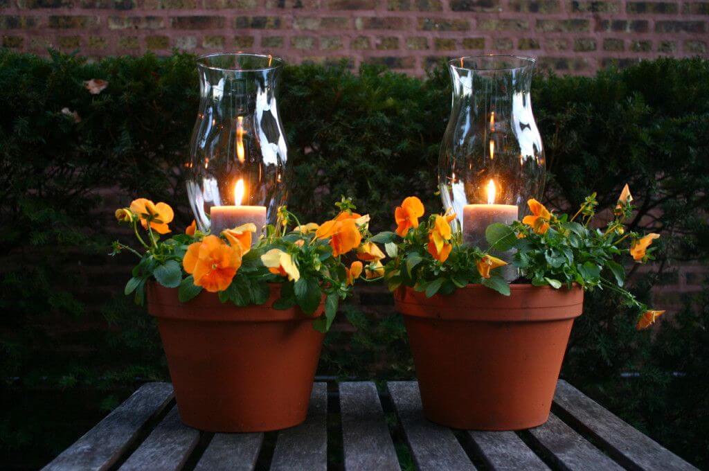 2- Flower pots and candles