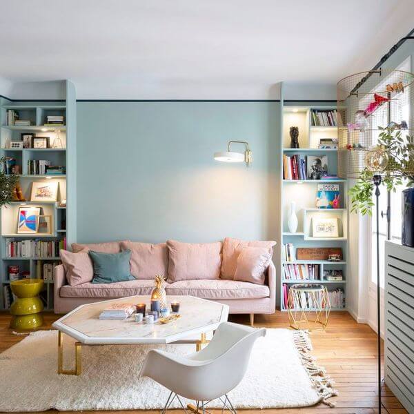2- Inviting the linen sofa into a Scandinavian atmosphere