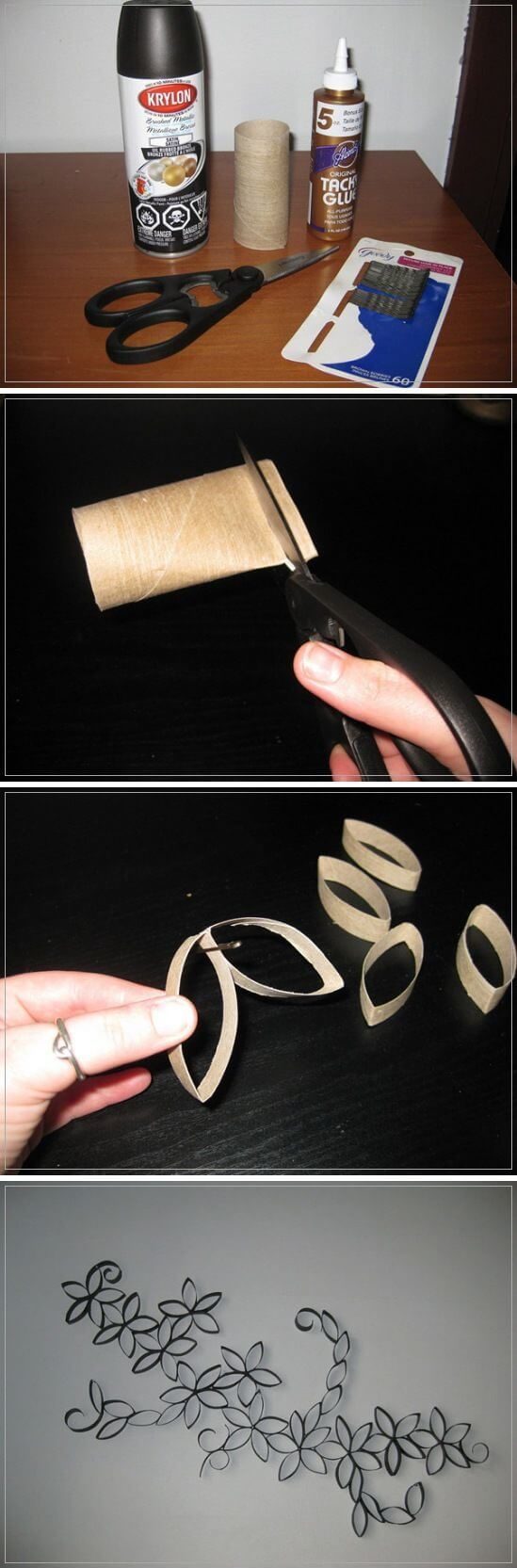 3- Decorating with toilet paper rolls