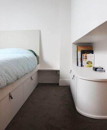 32- Storage at floor level in this bedroom 