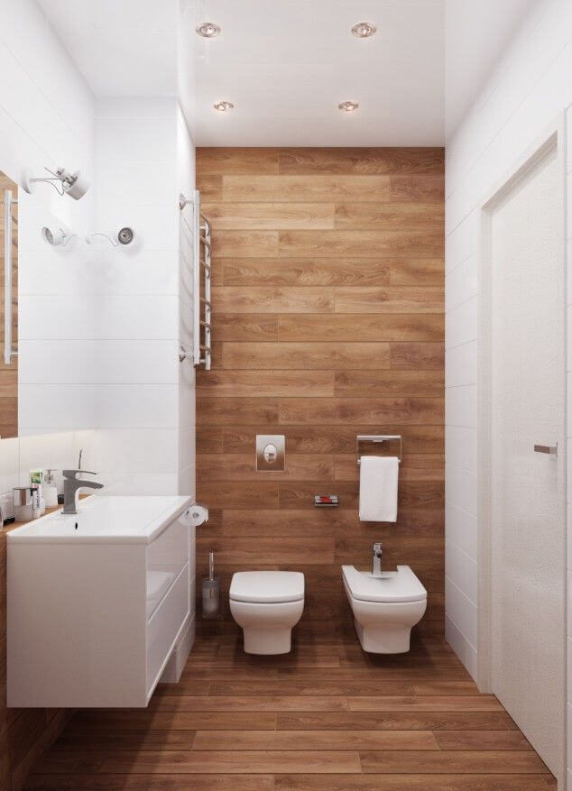 6- Brown bathroom with wood