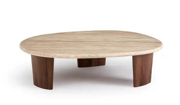 7- Travertine coffee table