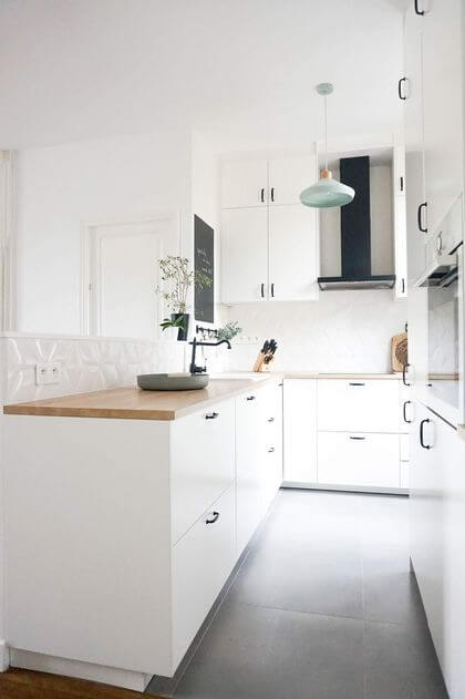 8- A minimalist white kitchen