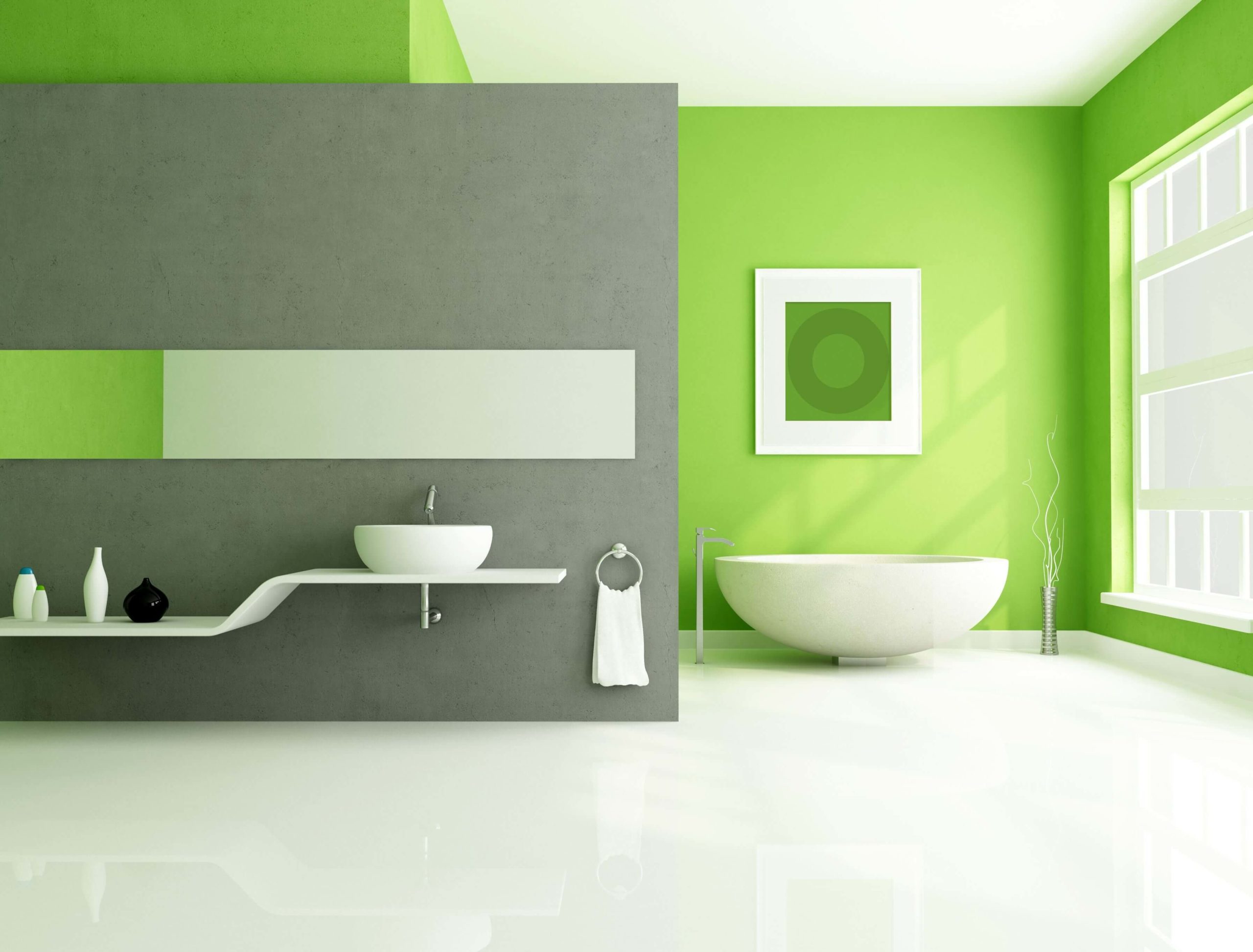 8- BATHROOM PROJECT WITH GREEN