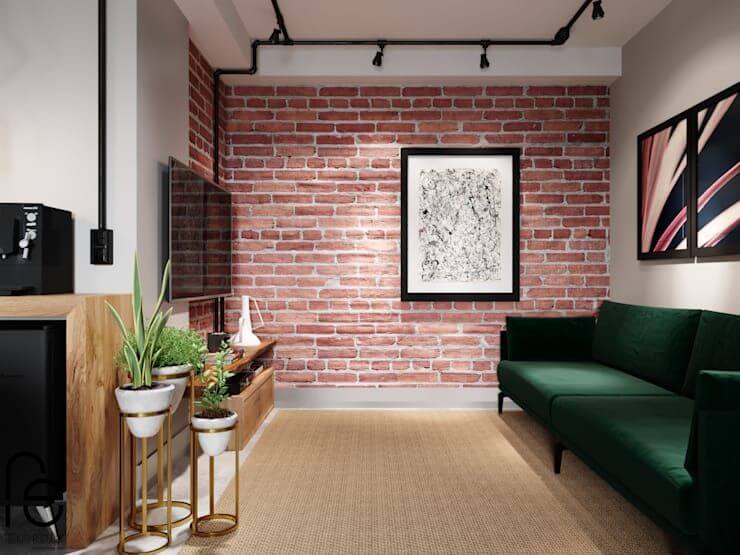 8. With exposed brick