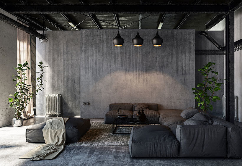 Elegant Black and Wood Living Room Decor Duo 2