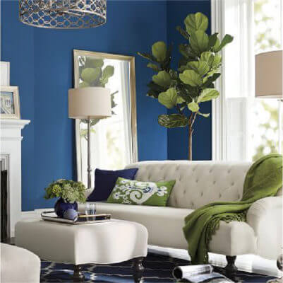 Room decoration in Blue White Style 1