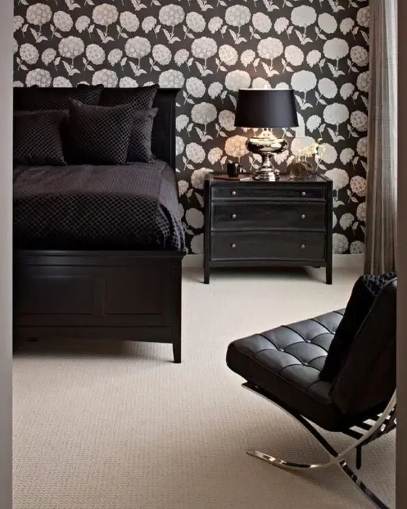 7. Patterned wallpapers can make a big difference in the bedroom